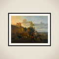Italian Landscape with Soldiers framed