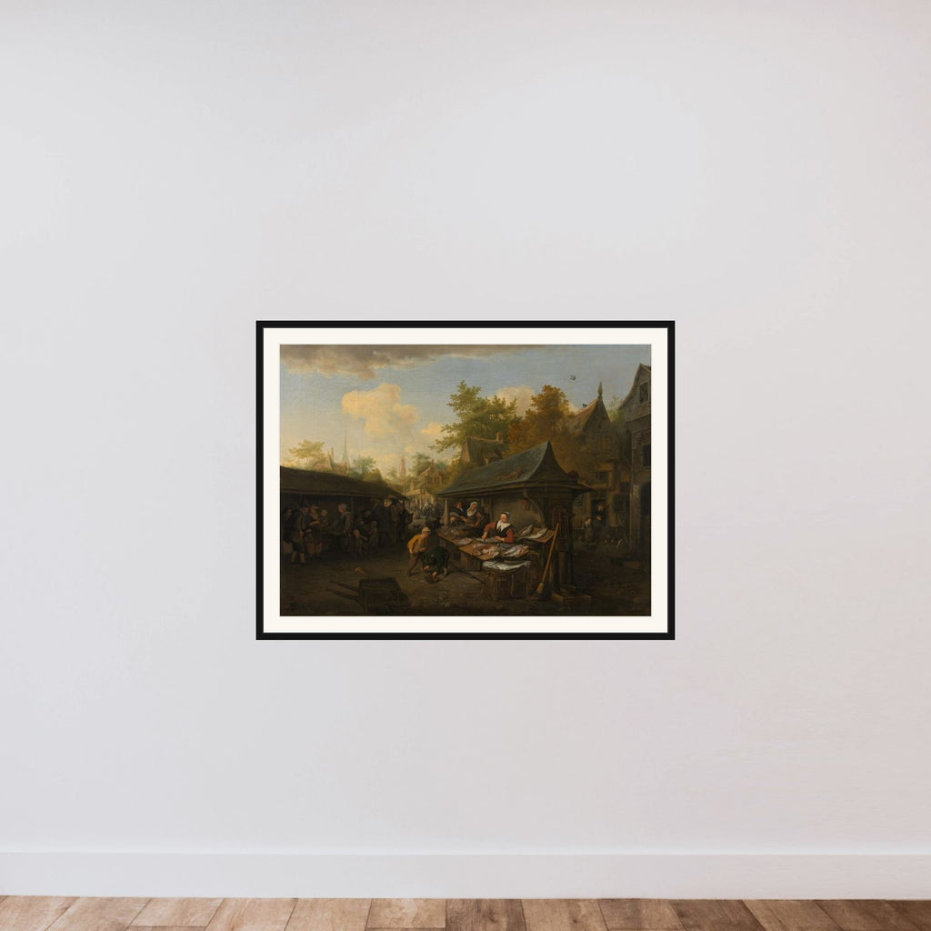 Fish Market framed — shown to scale