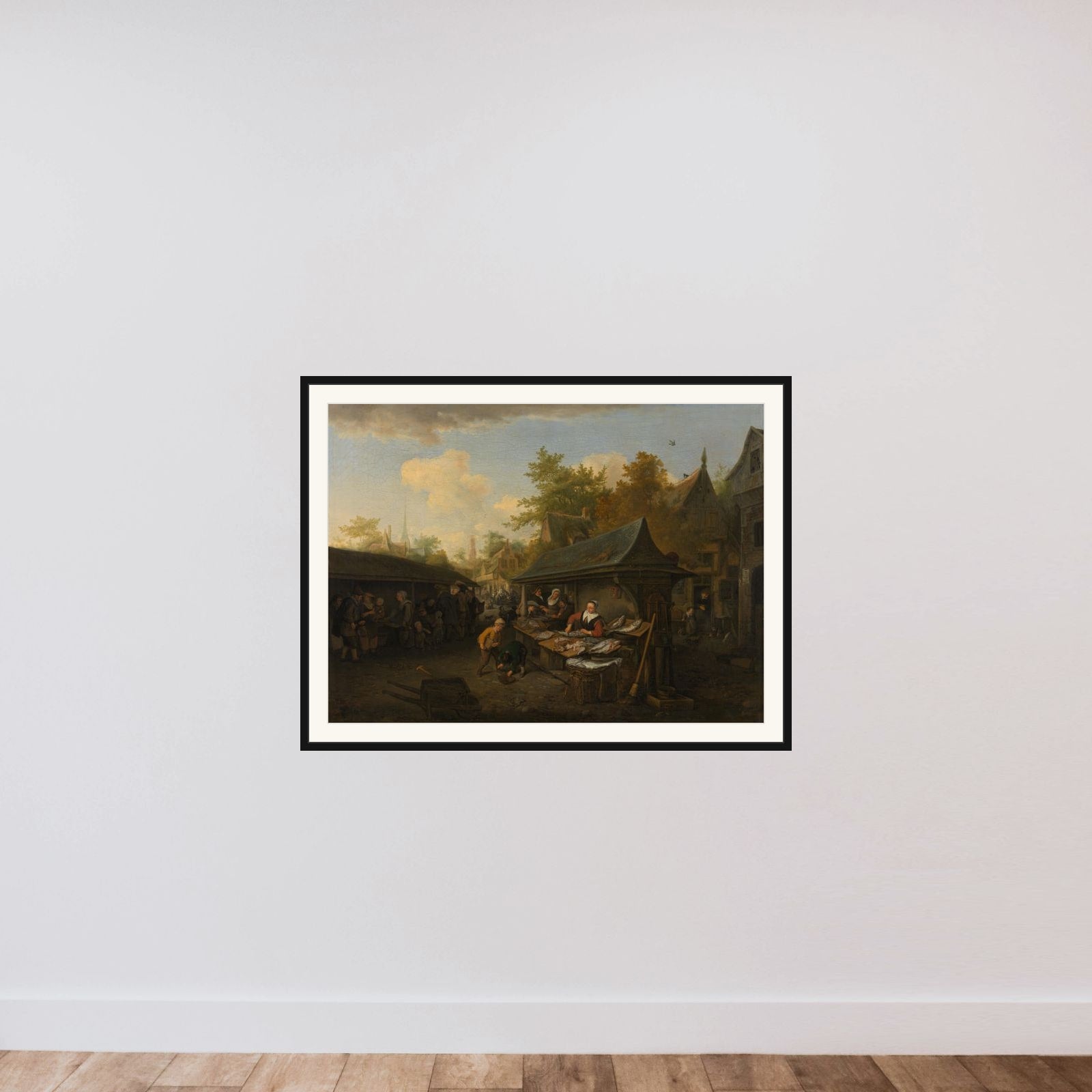 Fish Market framed — shown to scale