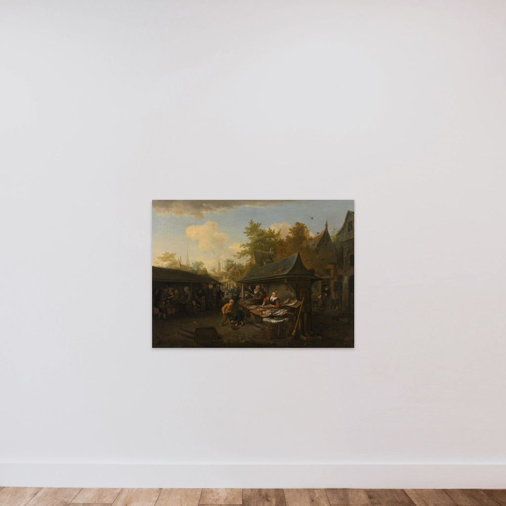 Fish Market unframed — shown to scale