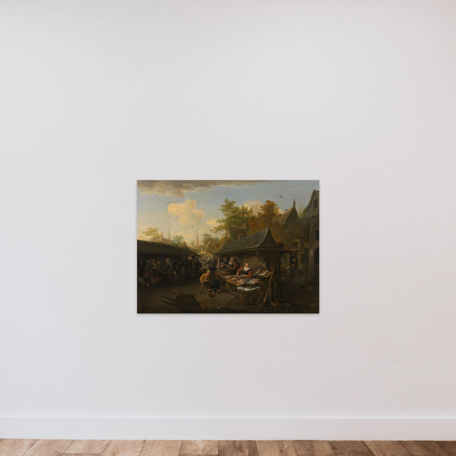 Fish Market unframed — shown to scale