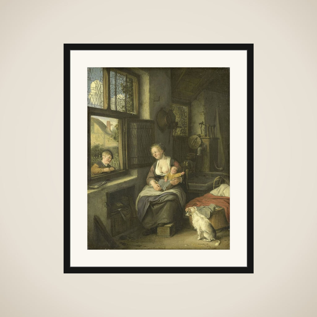 A Mother with her Children framed
