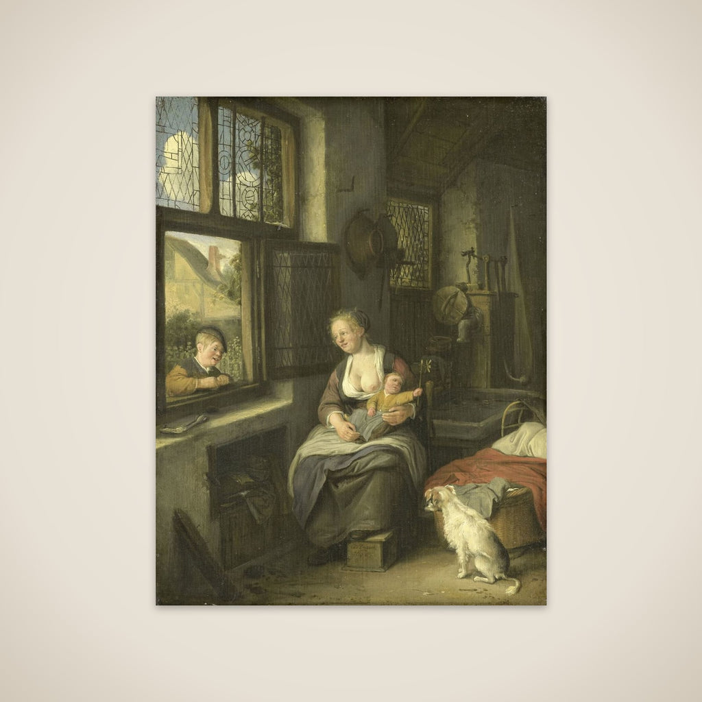 A Mother with her Children unframed print