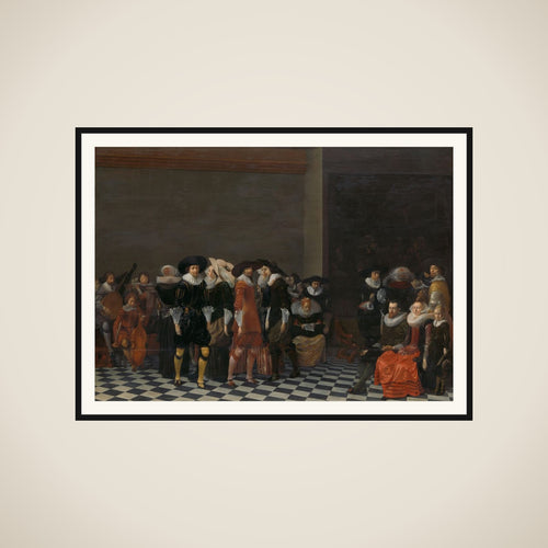 A Wedding Feast, Traditionally Called 'The Wedding of Adriaen Ploos van Amstel and Agnes van Bijler', 1616 framed