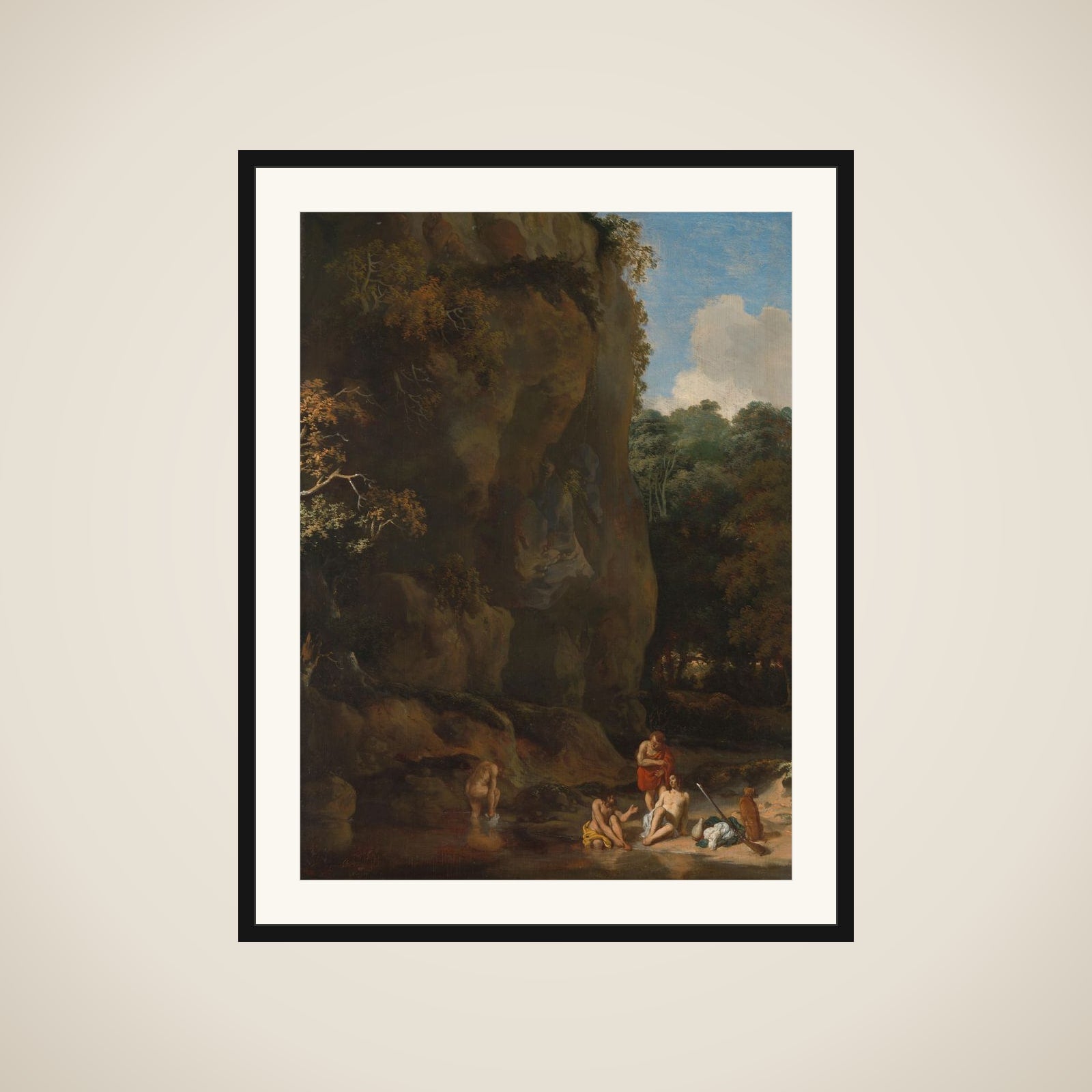 Men Bathing framed