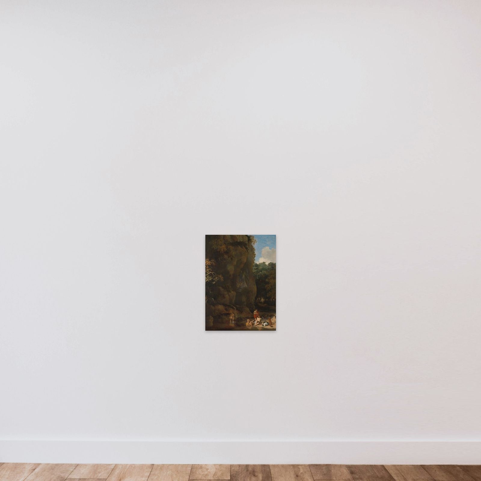 Men Bathing unframed — shown to scale
