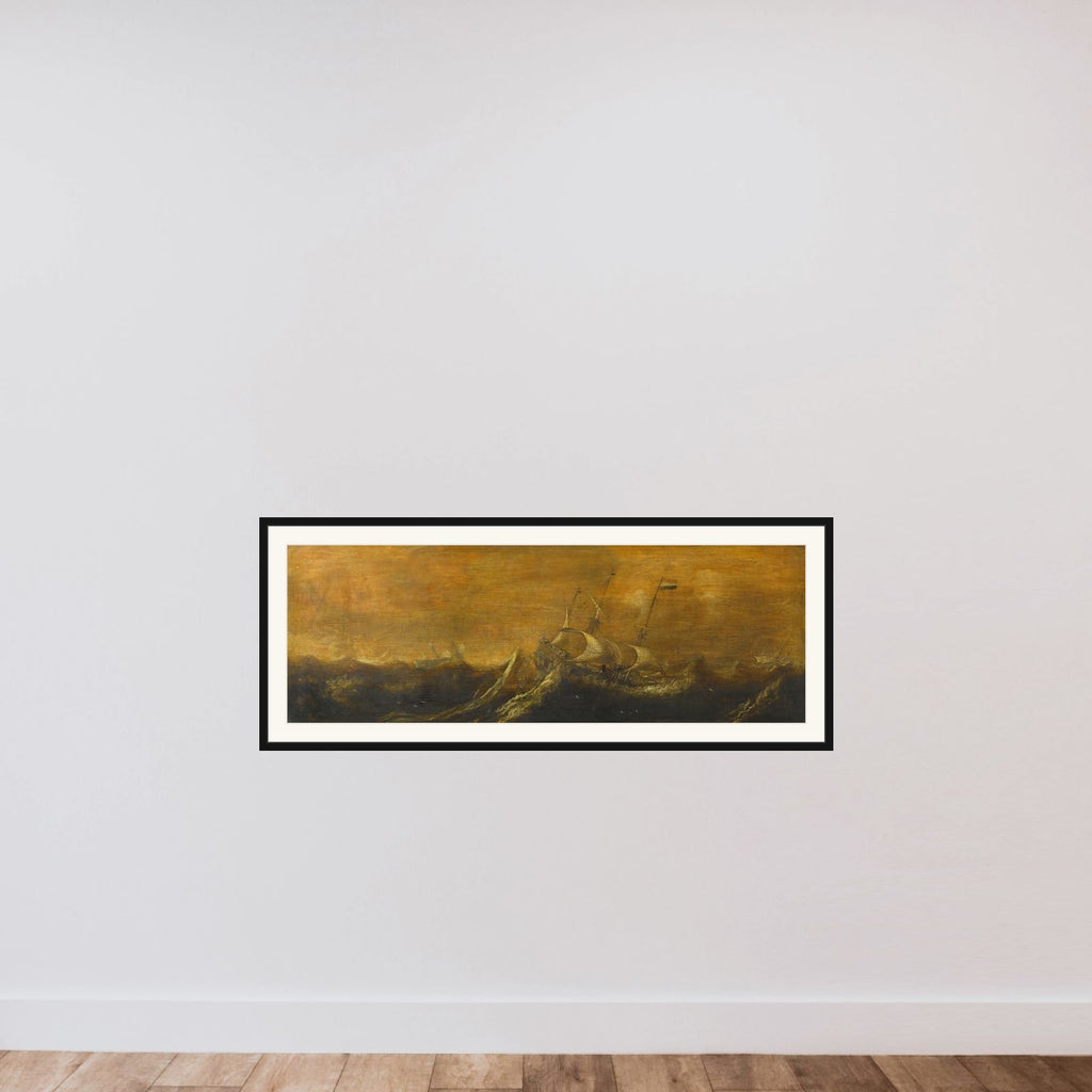 Ships in a Storm framed — shown to scale