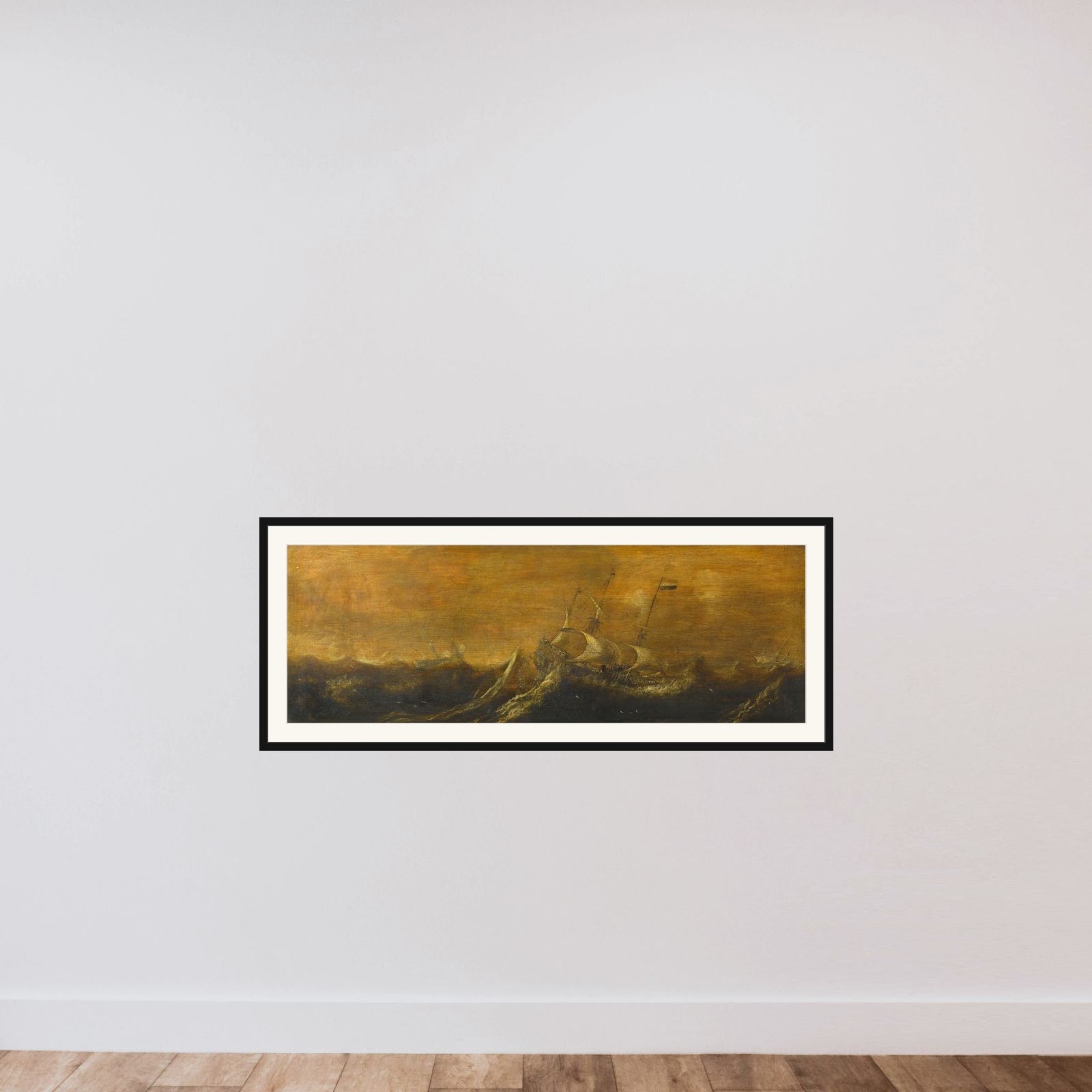 Ships in a Storm framed — shown to scale