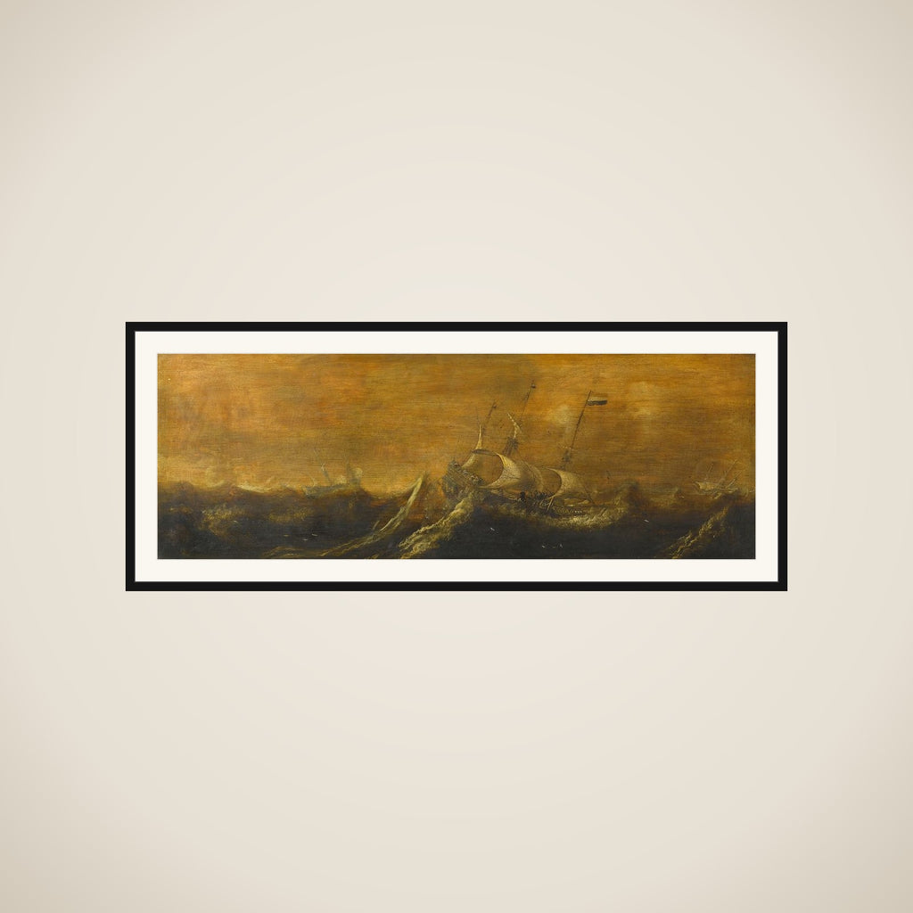 Ships in a Storm framed