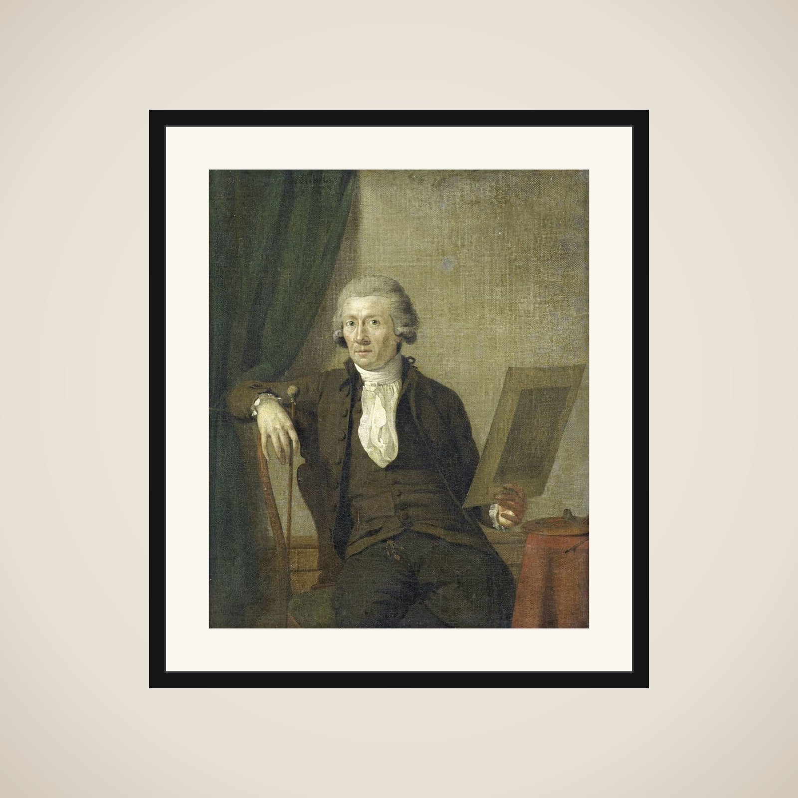 Egbert van Drielst (1745-1818), Painter framed