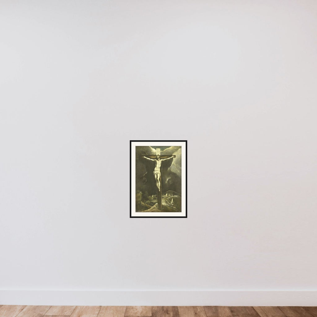 Christ on the Cross framed — shown to scale