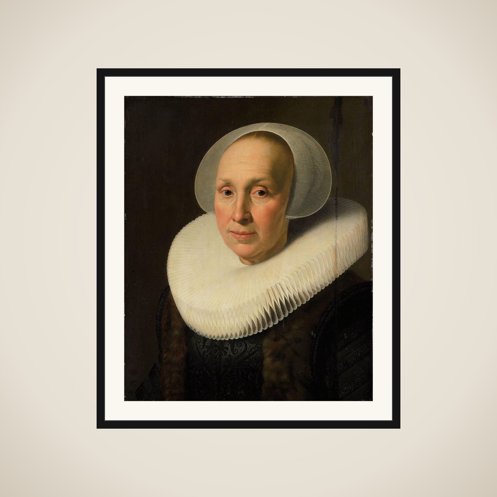 Portrait of a Woman, possibly Margriet Benningh (1565-1641), Second Wife of Pieter Dircksz Hasselaer framed