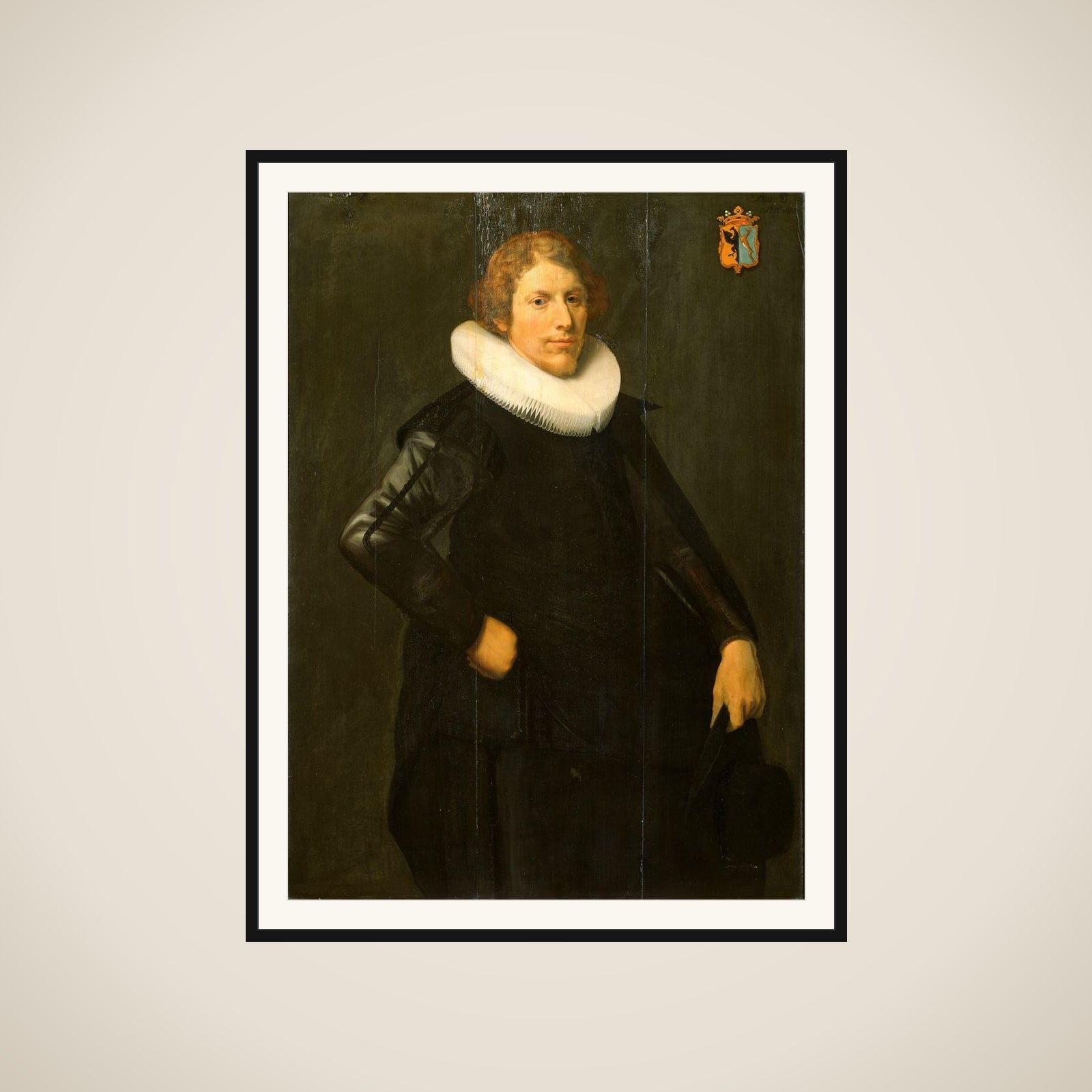 Portrait of Gerrit Ottsz Hinlopen (1603/04-1646) framed
