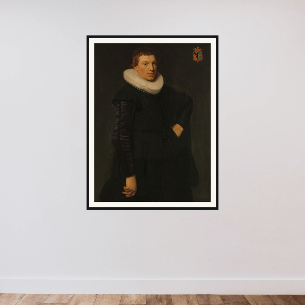 Reinier Ottsz Hinloopen (geb 1609). Merchant of Hoorn framed — shown to scale
