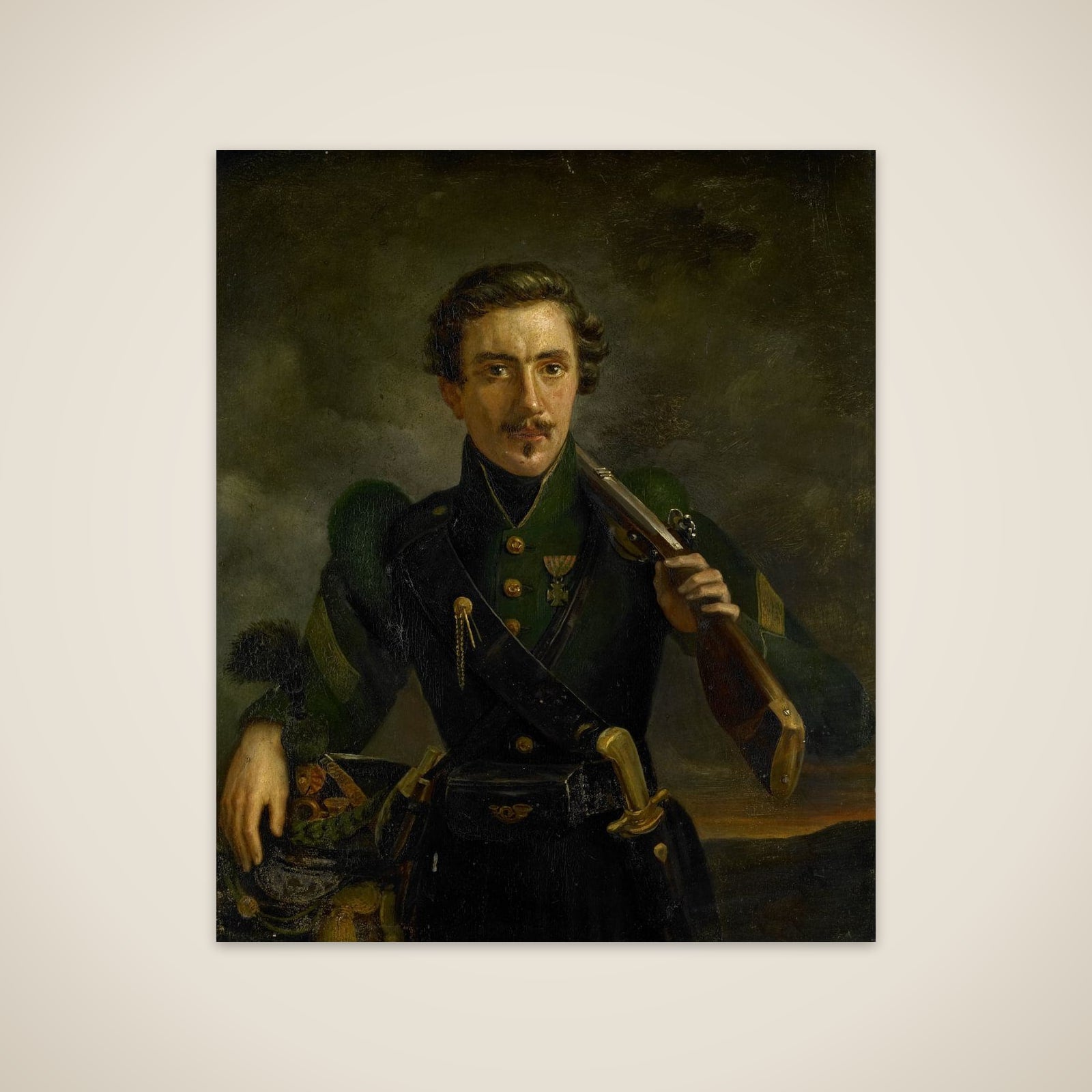 Self Portrait in the Uniform of the Rifles unframed print