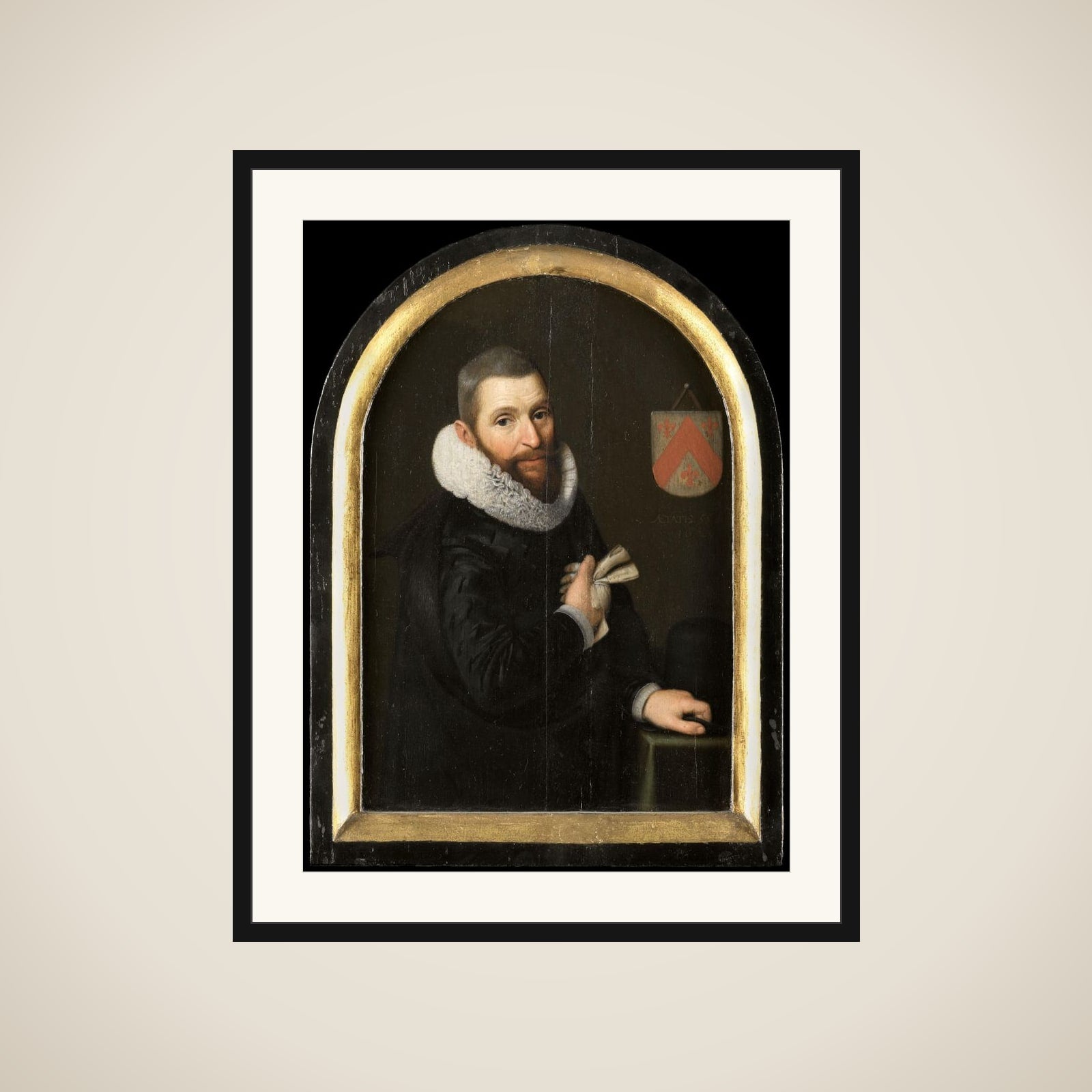 Portrait of Johan Gerritsz van Schoterbosch  (c. 1564-1654) framed