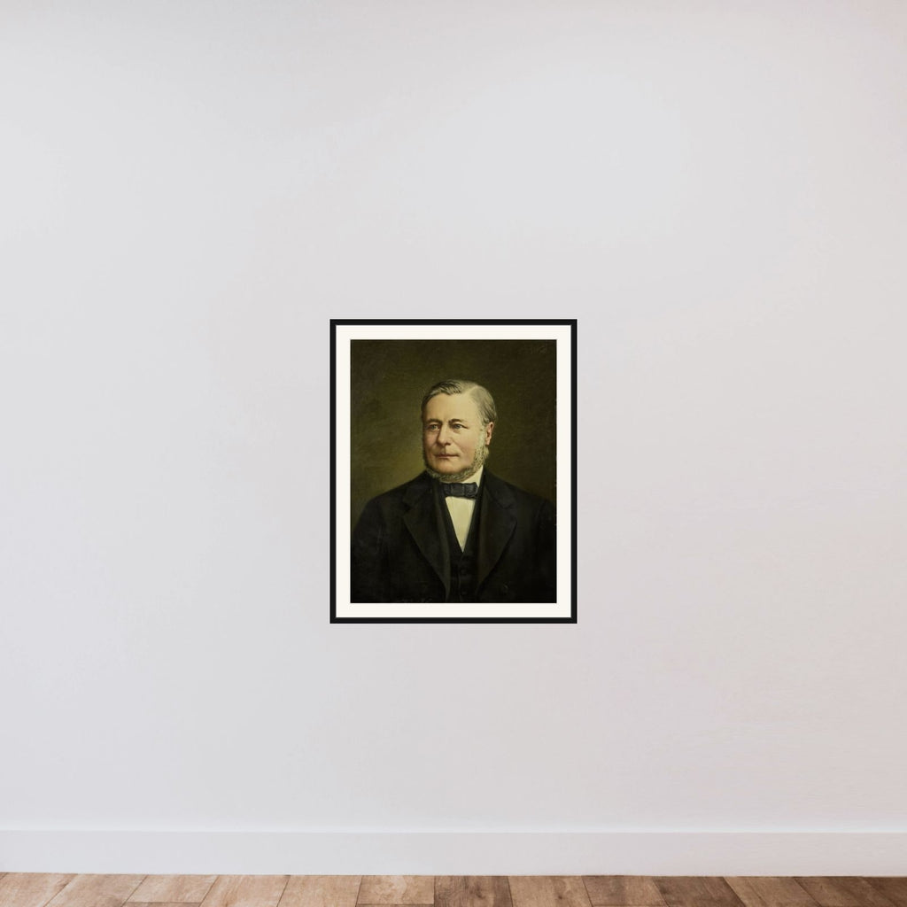Portrait of Pieter Hendrik van Gelder (1822-1883) framed — shown to scale