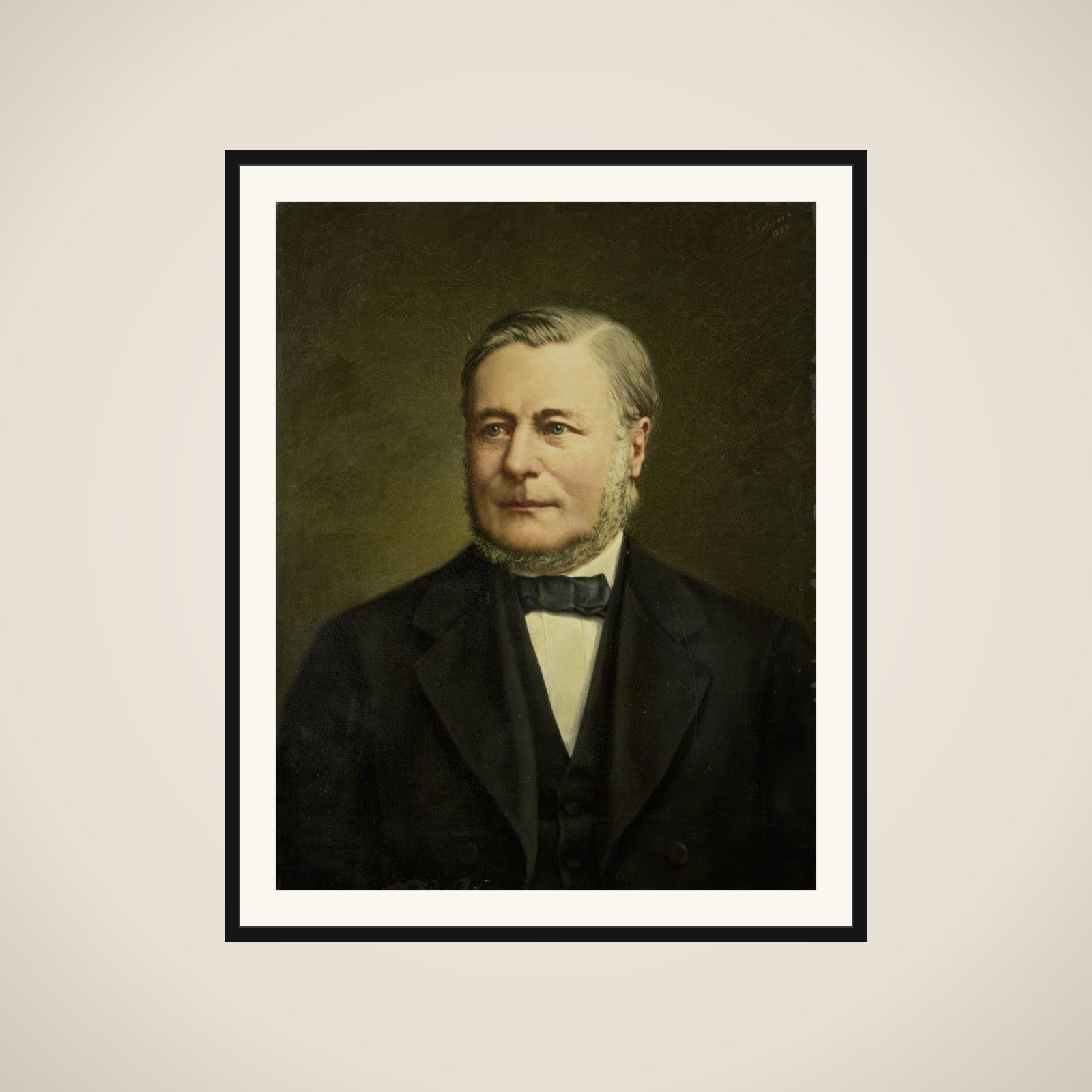 Portrait of Pieter Hendrik van Gelder (1822-1883) framed