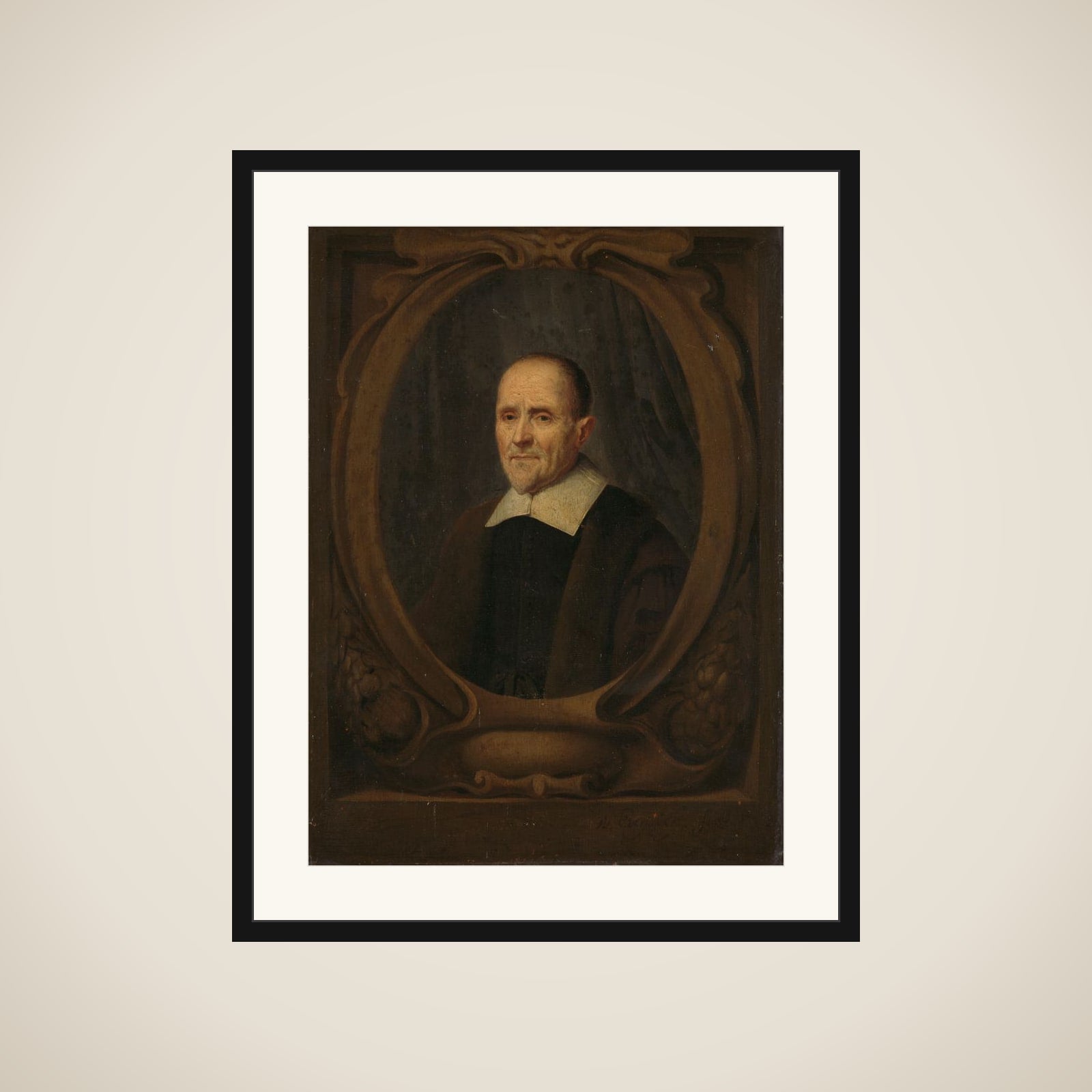 Portrait of Cornelis Fransz Eversdijck (1586-1666) framed