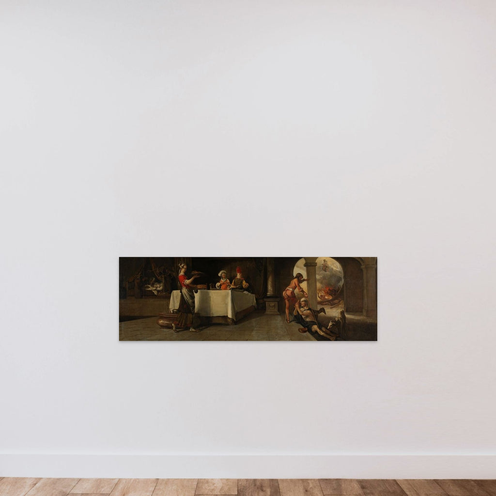 Lazarus and the Rich Man unframed — shown to scale