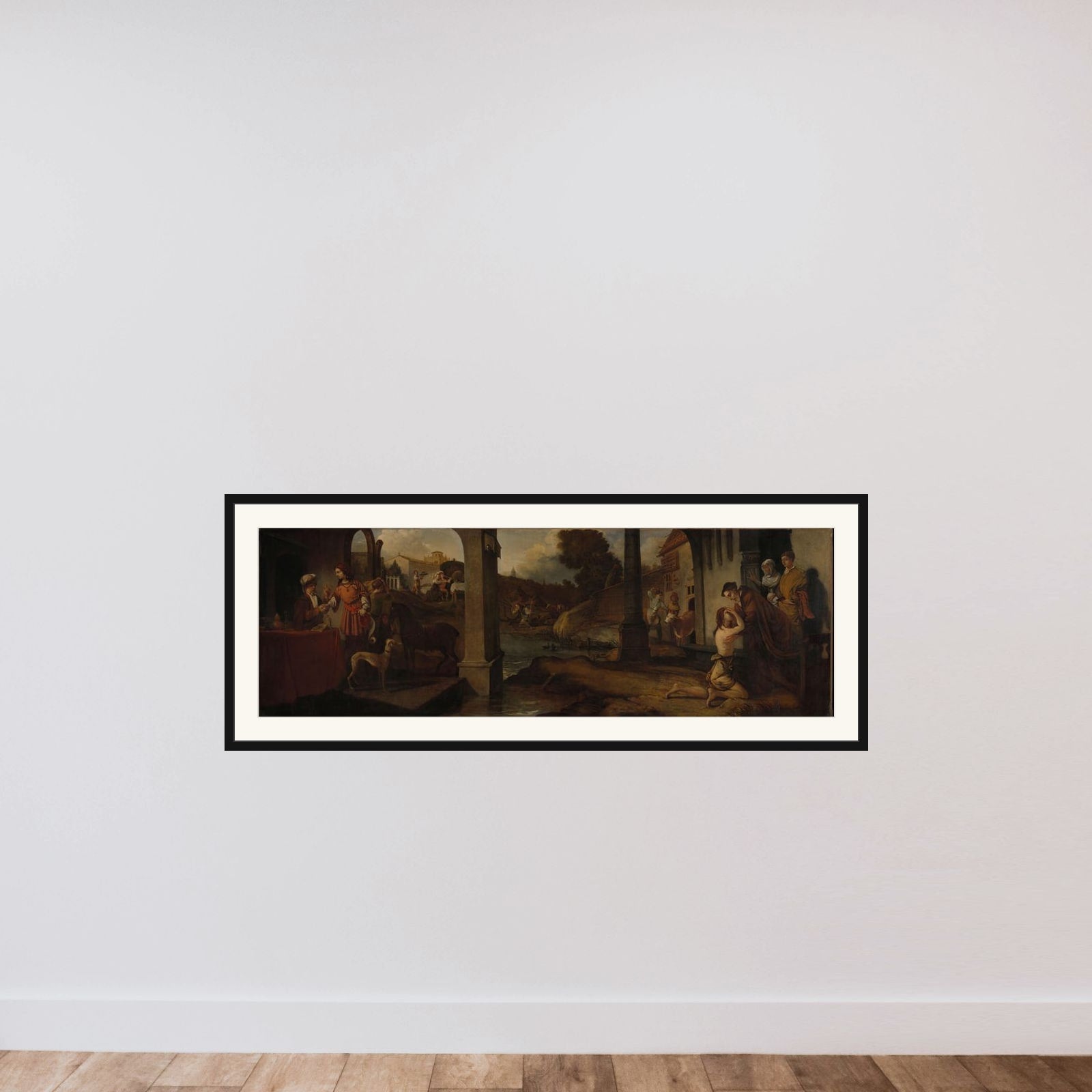 The Prodigal Son framed — shown to scale