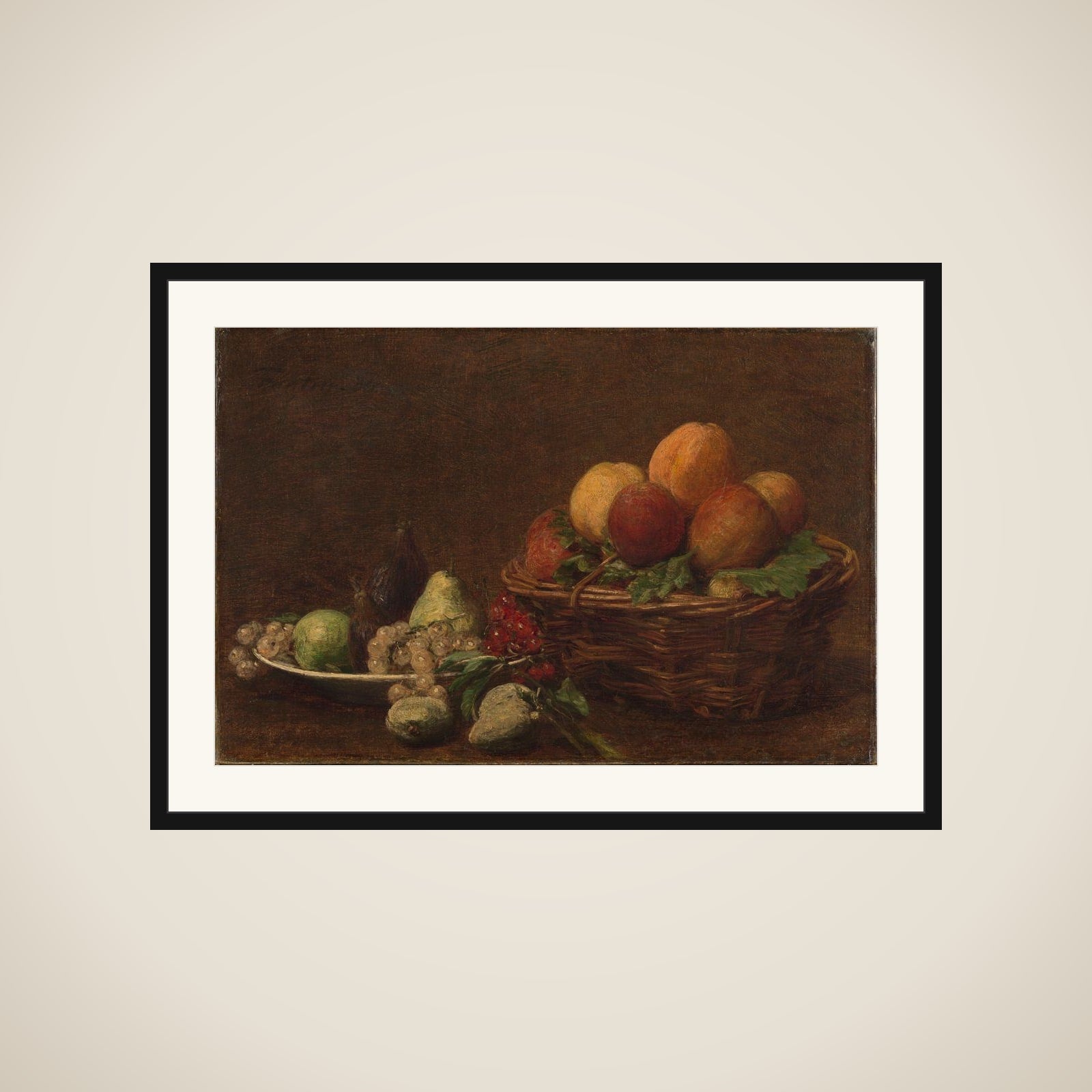 Still Life with Fruit framed