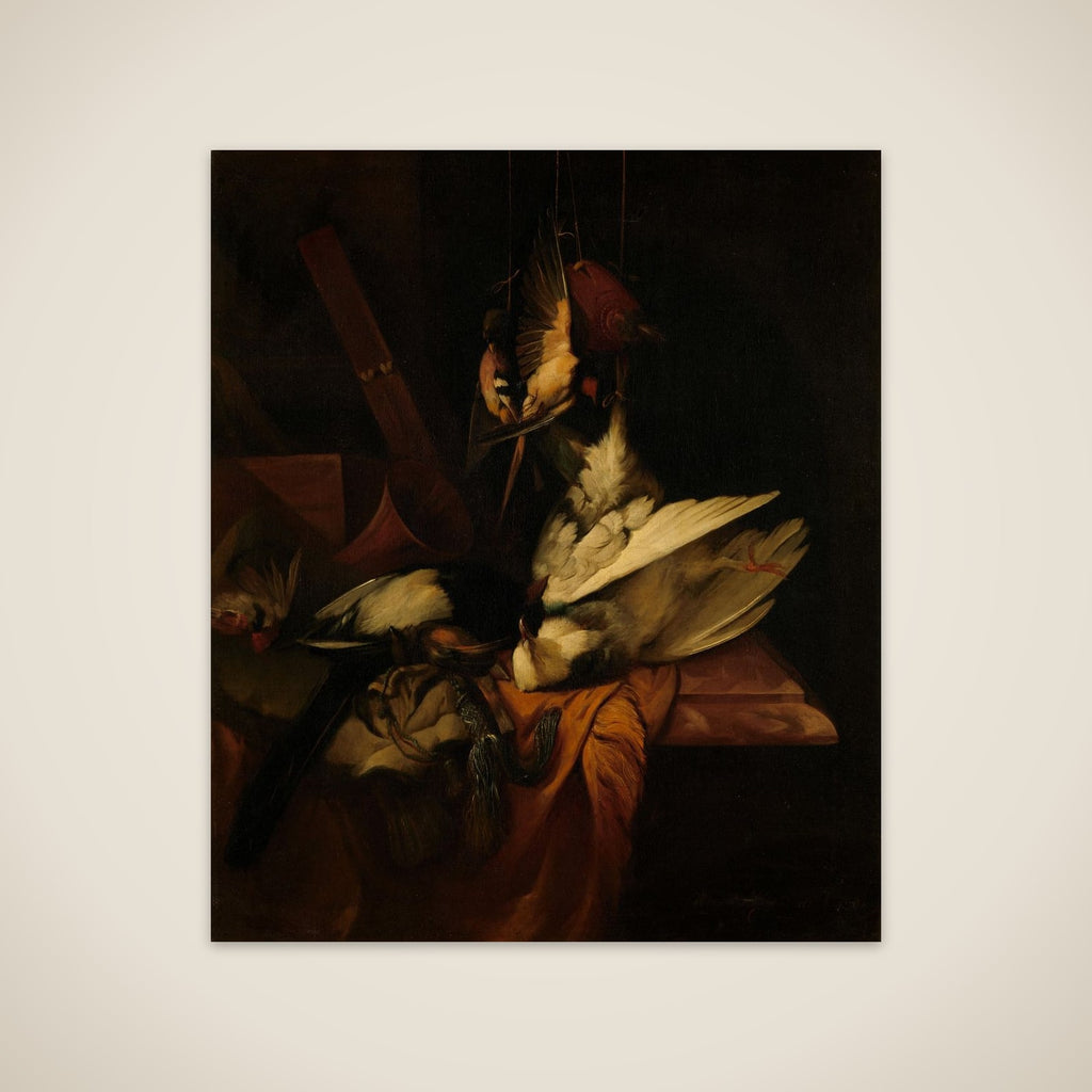 Still Life with Birds and Implements of the Hunt unframed print