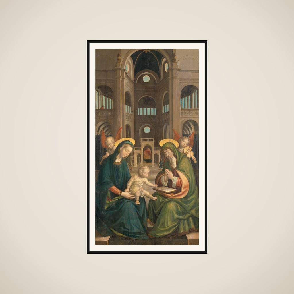 The Madonna and Child with St Anne framed