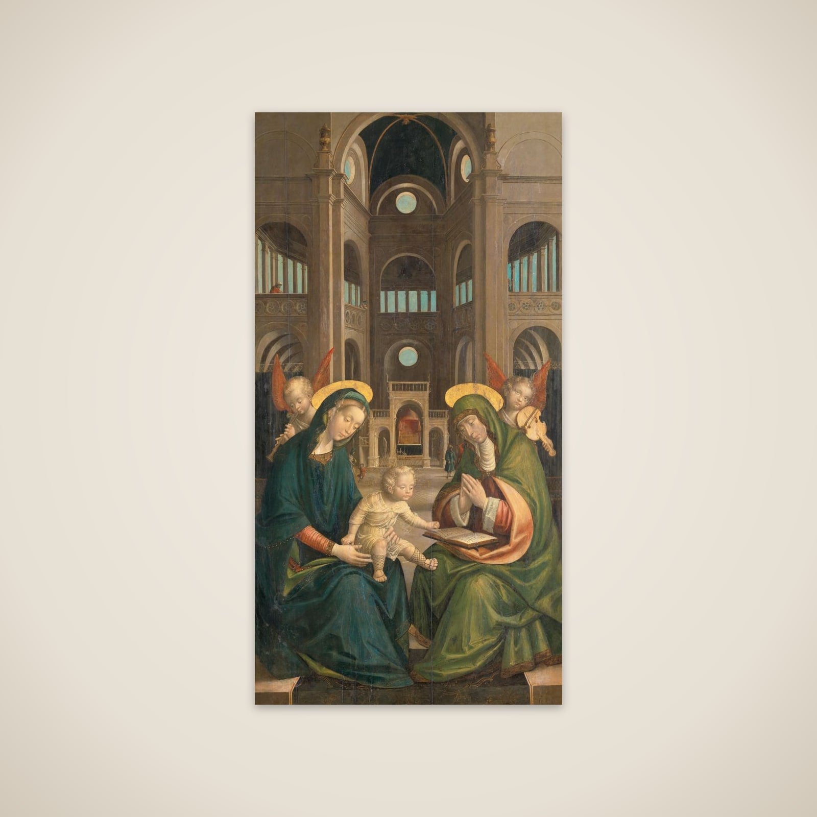The Madonna and Child with St Anne unframed print