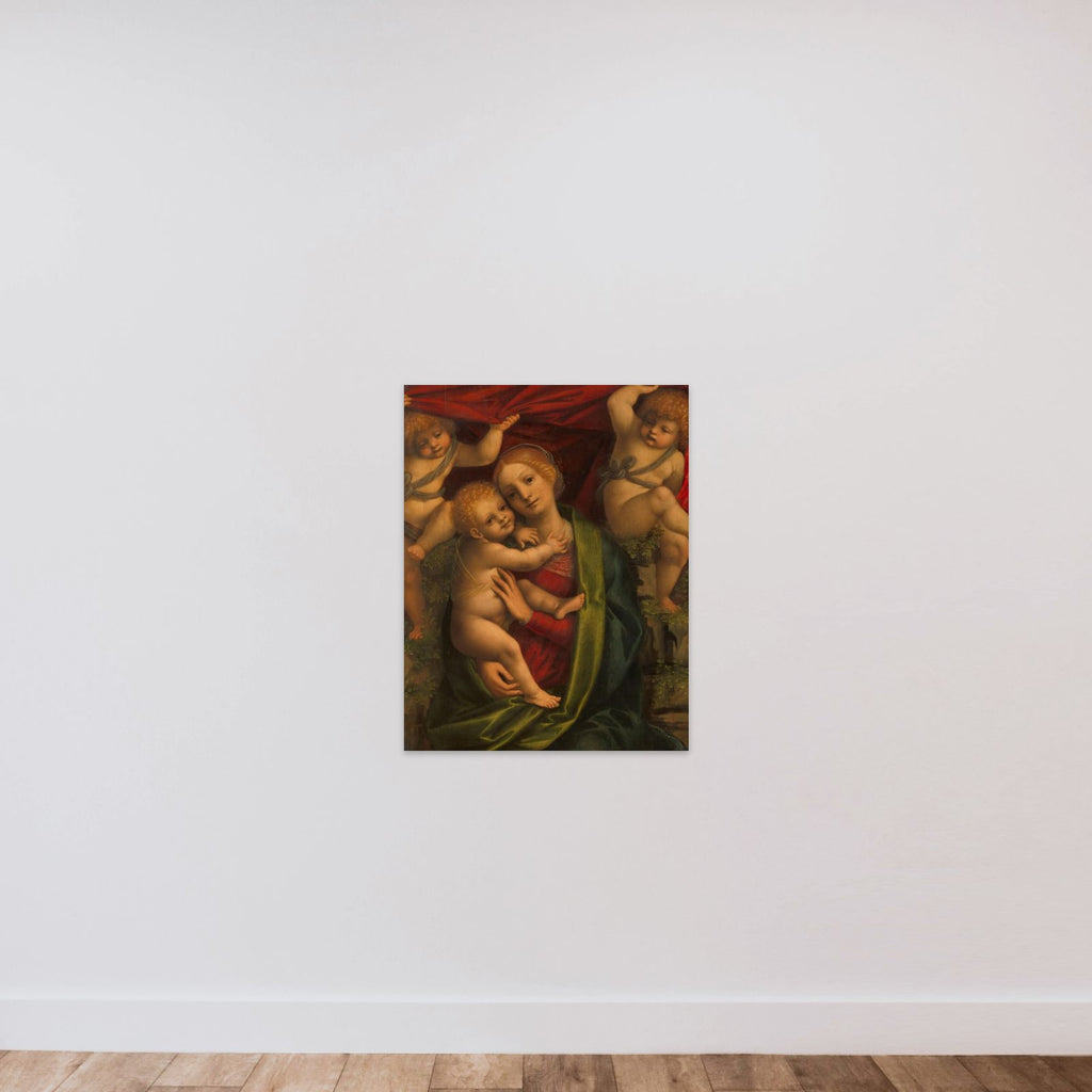 Madonna and Child unframed — shown to scale