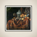 Still Life with Fruit, Plates and Dishes on a Turkey Carpet framed