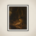Hera Hiding during the Battle of the Gods and Giants framed