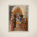Madonna and Child with Sts Catherine, Francis of Assisi, John the Baptist, John the Evangelist, Antony of Padua and Mary Magdalene framed