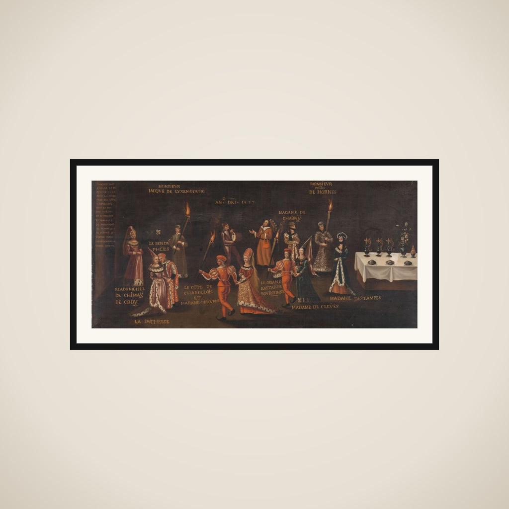 Vow of the Pheasant (Philip the Good and Isabella at the Feast of the Pheasant in Lille in 1454) framed