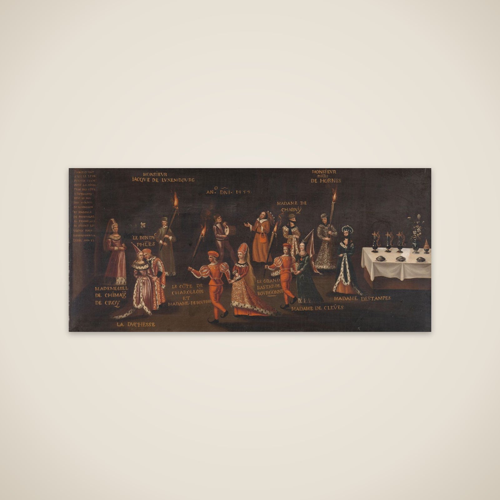 Vow of the Pheasant (Philip the Good and Isabella at the Feast of the Pheasant in Lille in 1454) unframed print