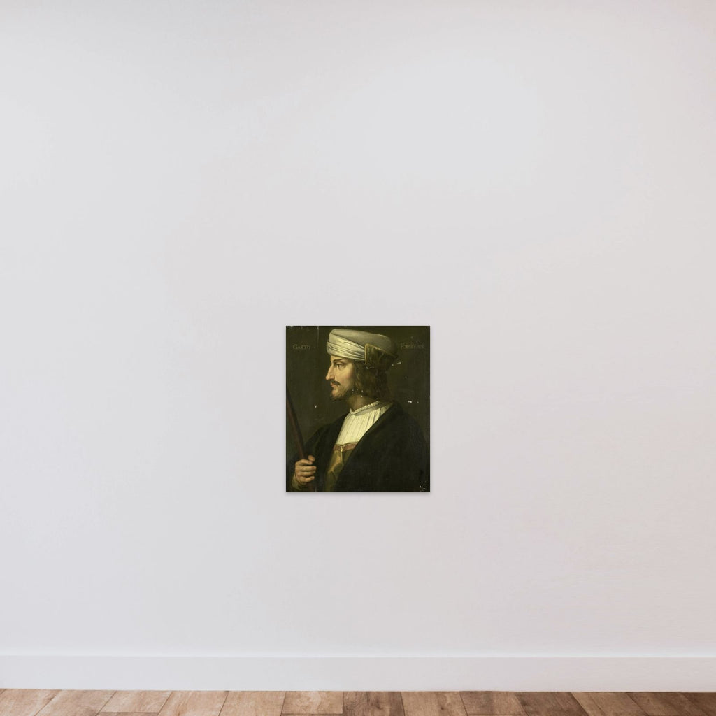 Portrait of Gaston de Foix, French Military Commander unframed — shown to scale