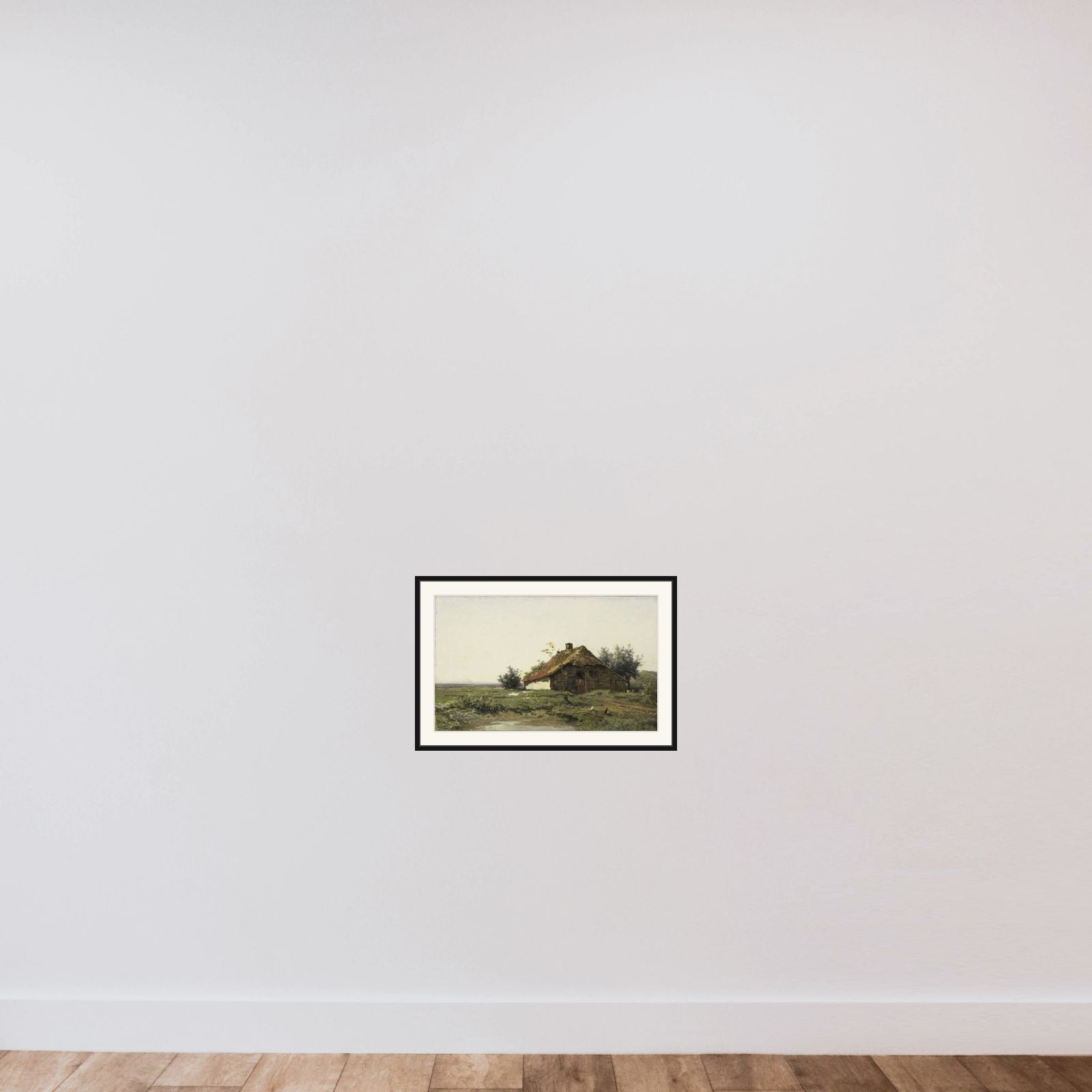 Farm in the Open Fields framed — shown to scale