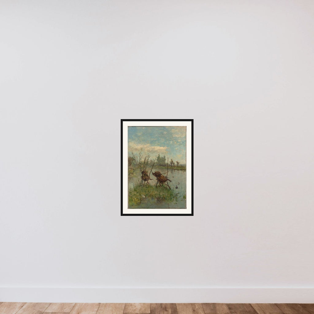 Ducks’ Nests framed — shown to scale