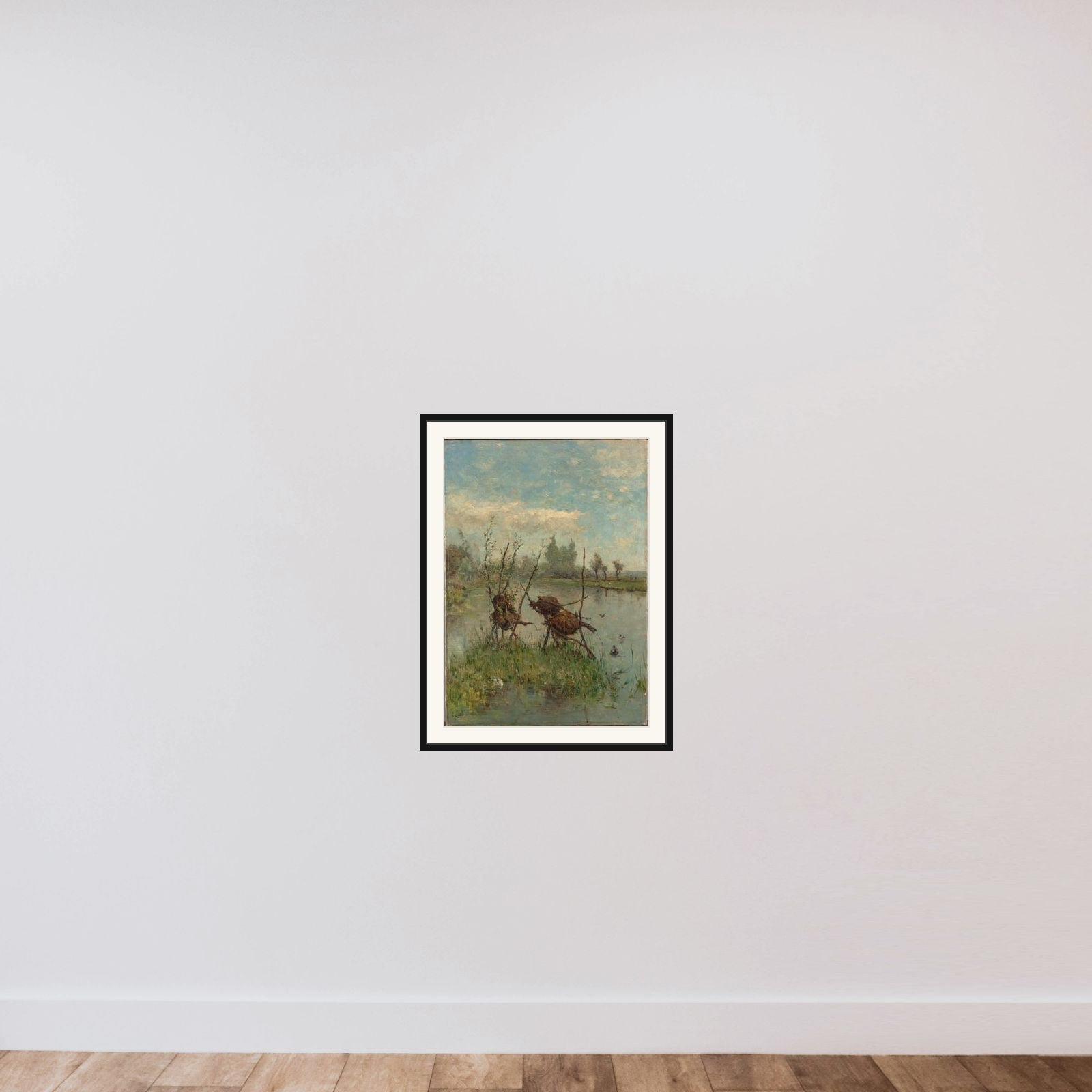 Ducks’ Nests framed — shown to scale