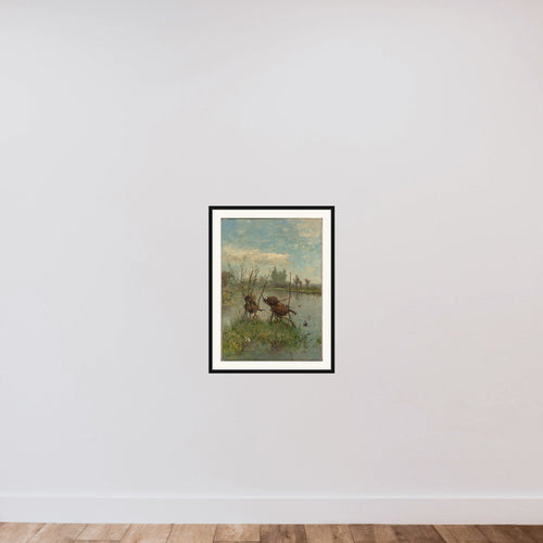 Ducks’ Nests framed — shown to scale
