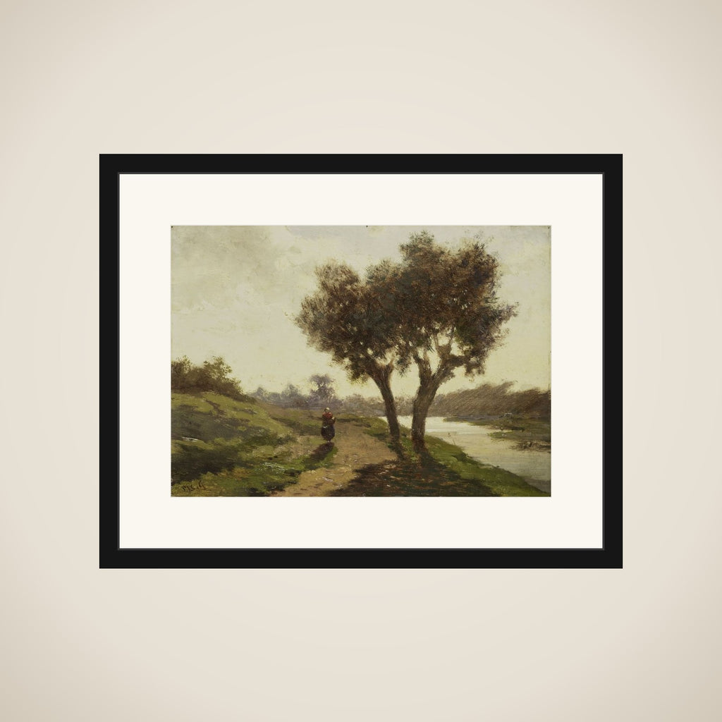 Landscape with two Trees framed