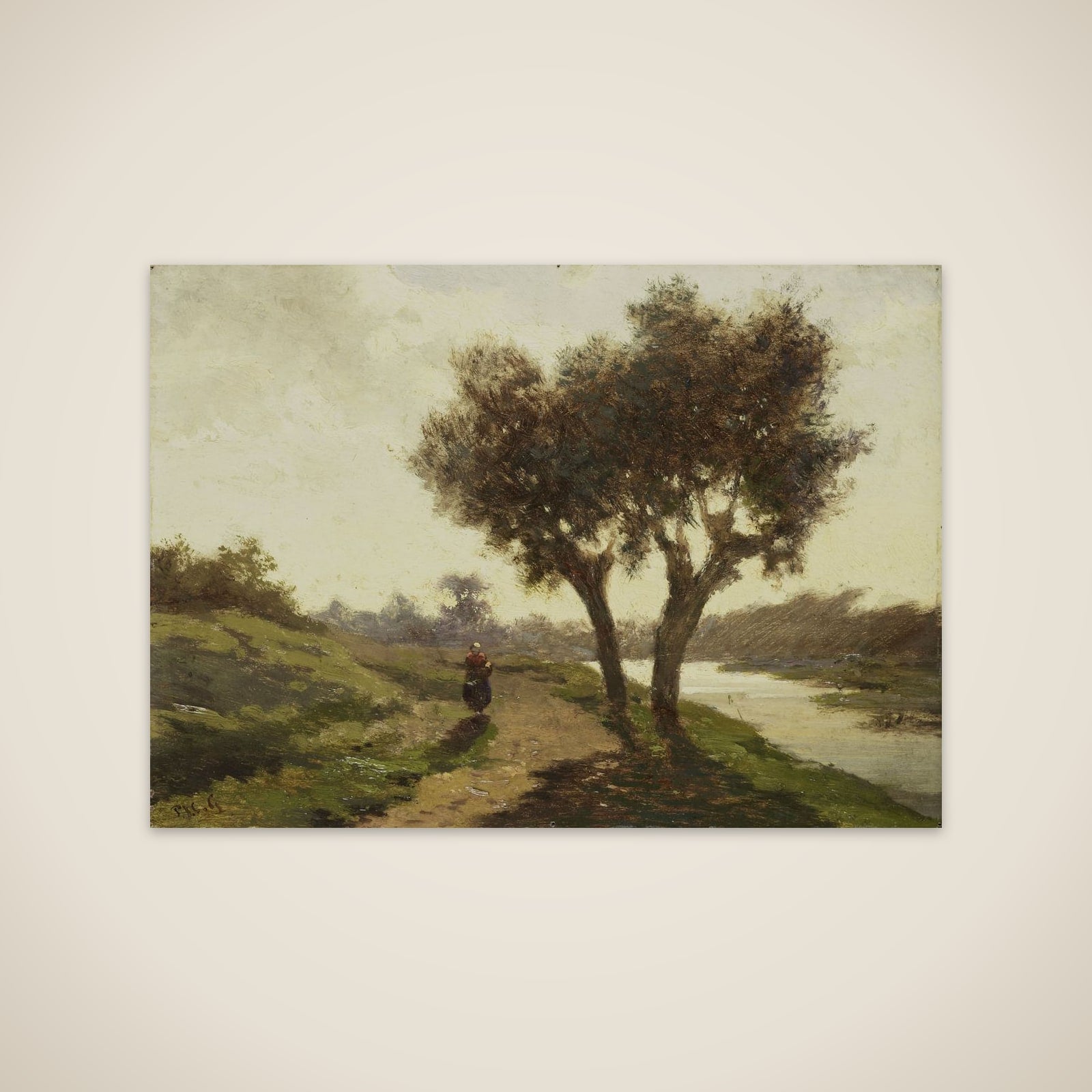 Landscape with two Trees unframed print