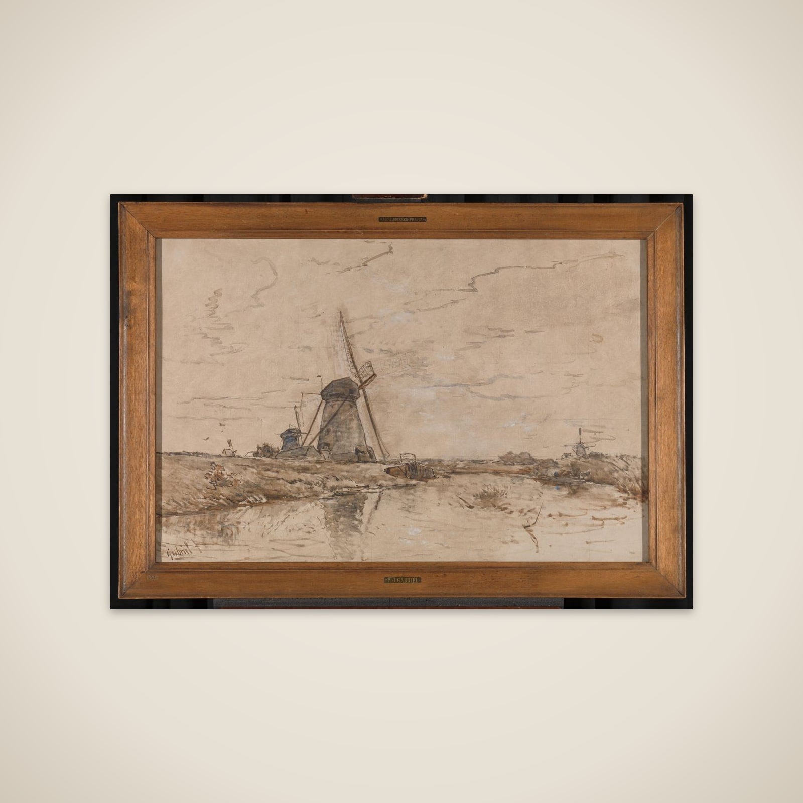 Landscape with Windmills unframed print