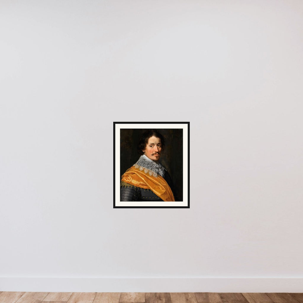 Portrait of an Officer framed — shown to scale