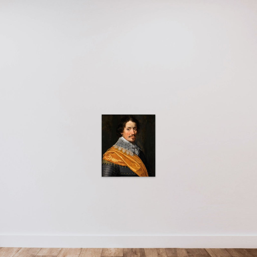 Portrait of an Officer unframed — shown to scale