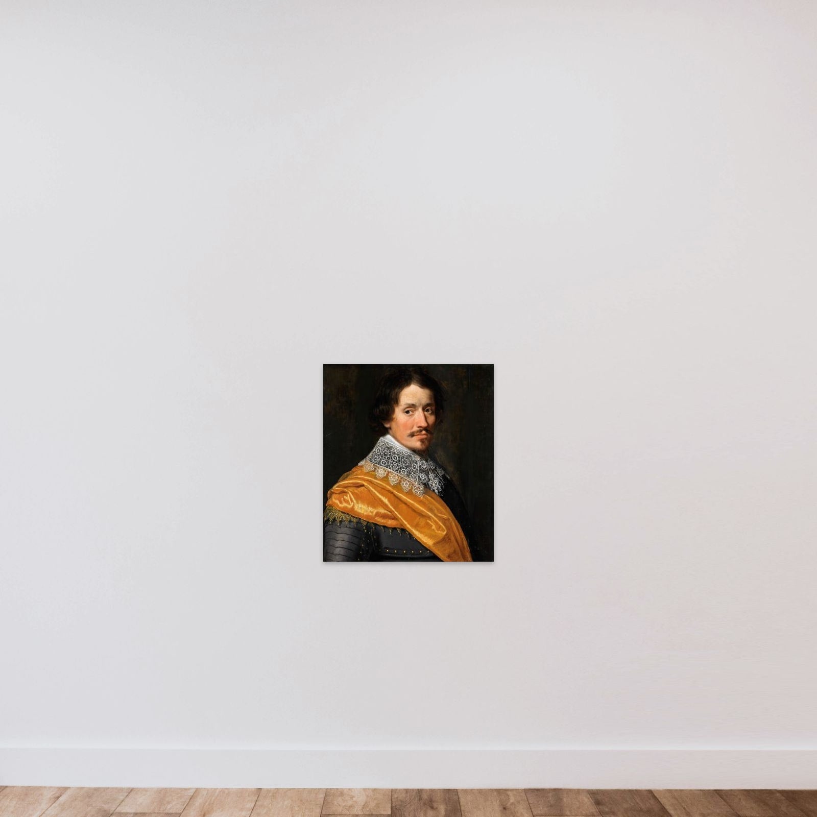 Portrait of an Officer unframed — shown to scale