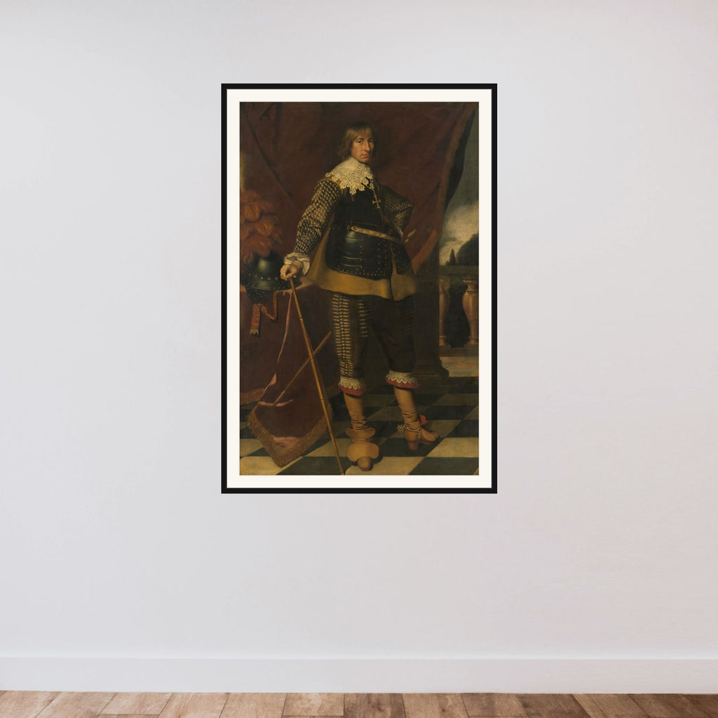 Portrait of Henry Casimir I (1612-40), Count of Nassau-Dietz framed — shown to scale