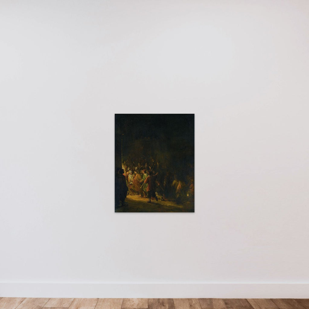 The Arrest of Christ unframed — shown to scale