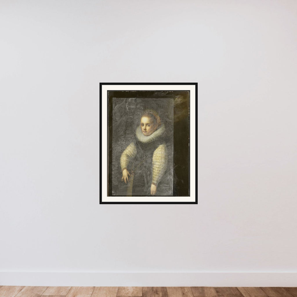 Catharina Fourmenois (1598-1665) framed — shown to scale