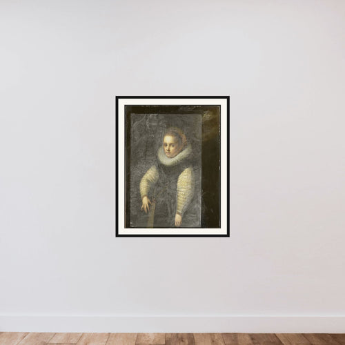 Catharina Fourmenois (1598-1665) framed — shown to scale
